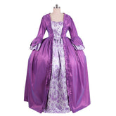 18th Century Rococo Purple Brocade Dress - Exquisite Embroidered Gown from Halloweez' Medieval Series - Halloweez